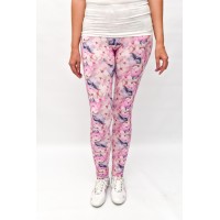 leggings pink flower