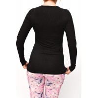 TOP S DLHÝM RUKÁVOM Black